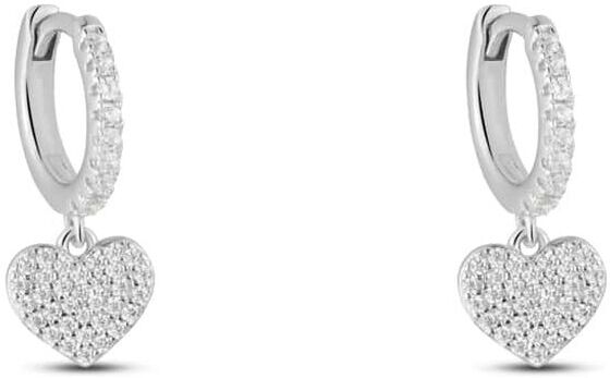 Stroili Orecchini A Cerchio Silver Moments Argento Rodiato Cubic Zirconia Collezione: Silver Moments Bianco