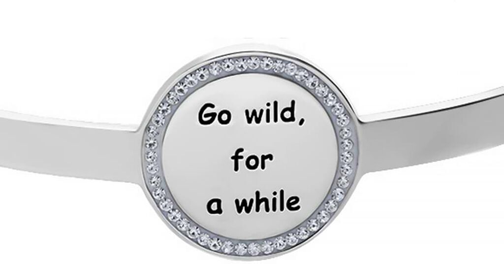 Stroili Bangle Go wild for a while a forma di cuore in acciaio e strass Collezione: Lady Message