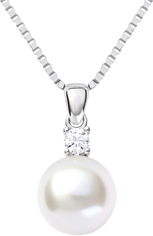 Stroili Collana Gabrielle Oro Bianco Perla D'Acqua Dolce Cubic Zirconia Collezione: Gabrielle Oro Bianco