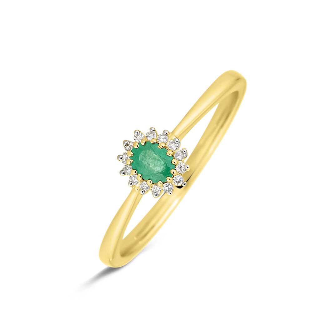 Stroili Anello Solitario Charlotte Oro Giallo Smeraldo Diamante Collezione: Charlotte - Misura 52 Oro Giallo