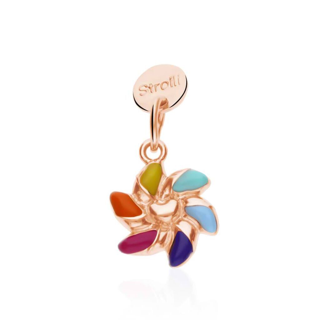 Stroili Charm girandola in argento rosato e smalto Collezione: Love Beats