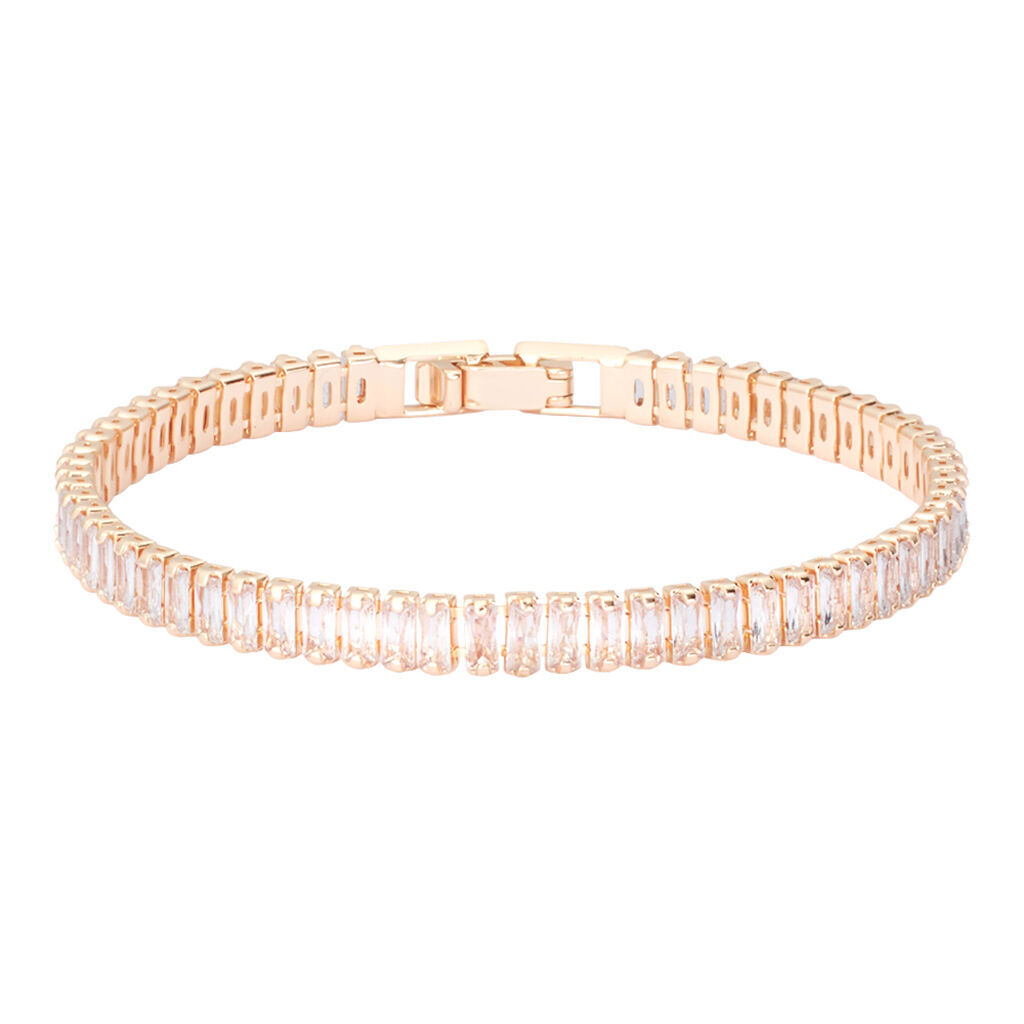 Stroili Bracciale Tennis Romantic Shine Metallo Cristallo Collezione: Romantic Shine Bianco