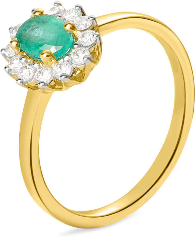 Stroili Anello Solitario Charlotte Oro Giallo Smeraldo Diamante Collezione: Charlotte - Misura 60 Oro Giallo