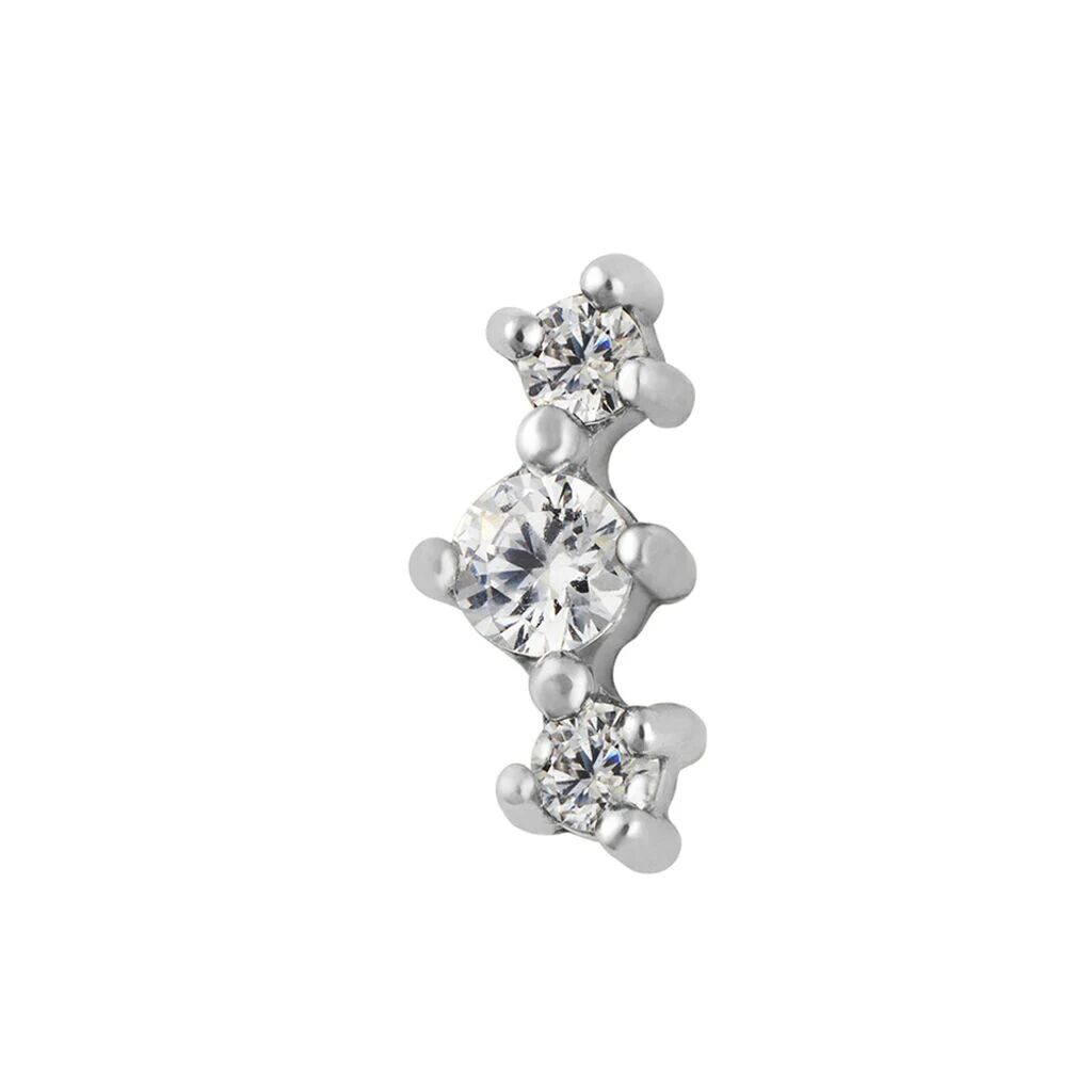 Stroili Piercing Orecchio Lady Code Acciaio Cristallo Collezione: Lady Code Bianco