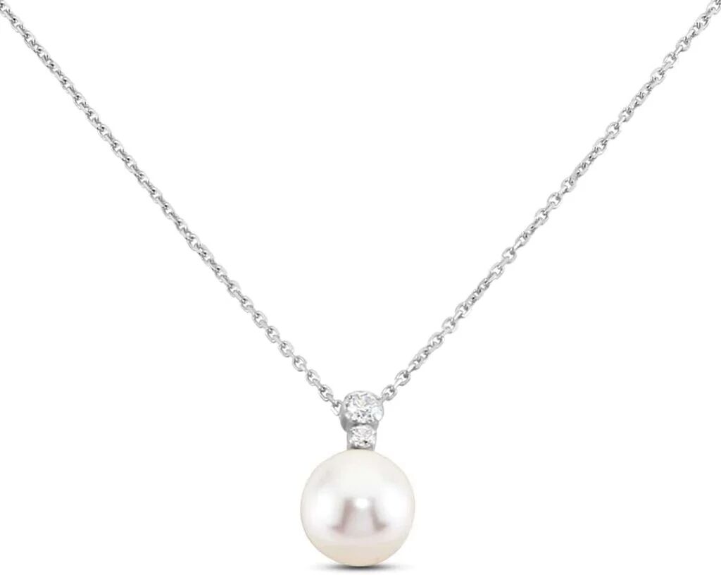 Stroili Collana Silver Pearls Argento Rodiato Cubic Zirconia Collezione: Silver Pearls Bianco