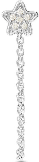 Stroili Mono Orecchino Pendenti Silver Moments Argento Rodiato Cubic Zirconia Collezione: Silver Moments Bianco