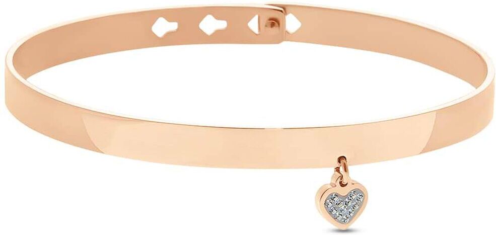 Stroili Bangle Lady Message Acciaio Rosa Cristallo Collezione: Lady Message Rosa