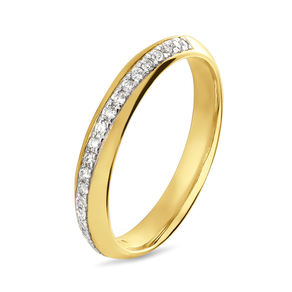 Stroili Fede Comoda Semi-eternity 3 mm Oro Giallo Diamante Collezione: Fede Fantasia 750/1000 Oro Giallo