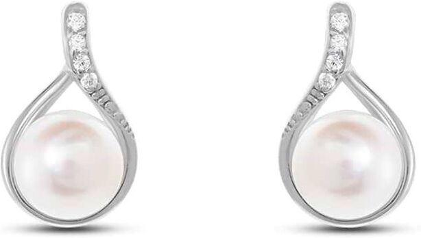 Stroili Orecchini Lobo Gabrielle Oro Bianco Perla D'Acqua Dolce Cubic Zirconia Collezione: Gabrielle Oro Bianco