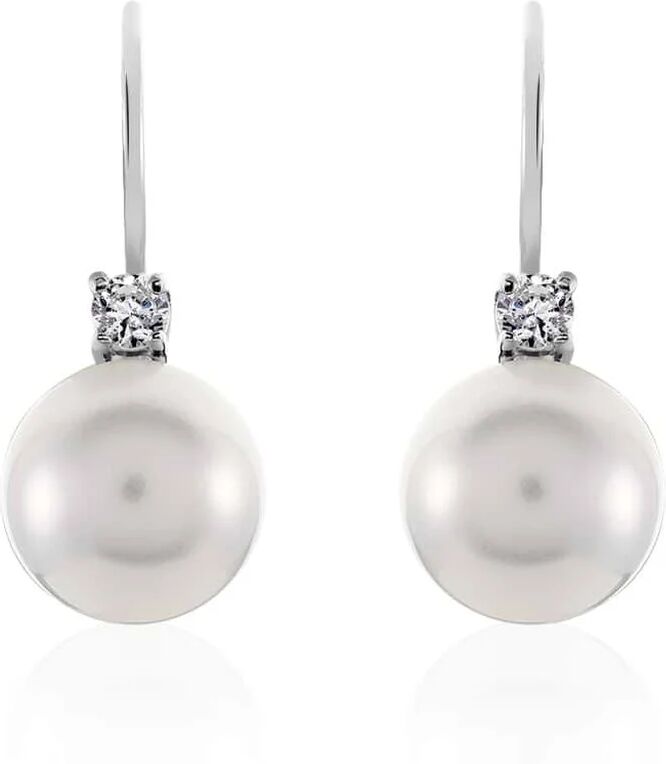 Stroili Orecchini Pendenti Silver Pearls Argento Rodiato Perla sintentica Cubic Zirconia Collezione: Silver Pearls Bianco