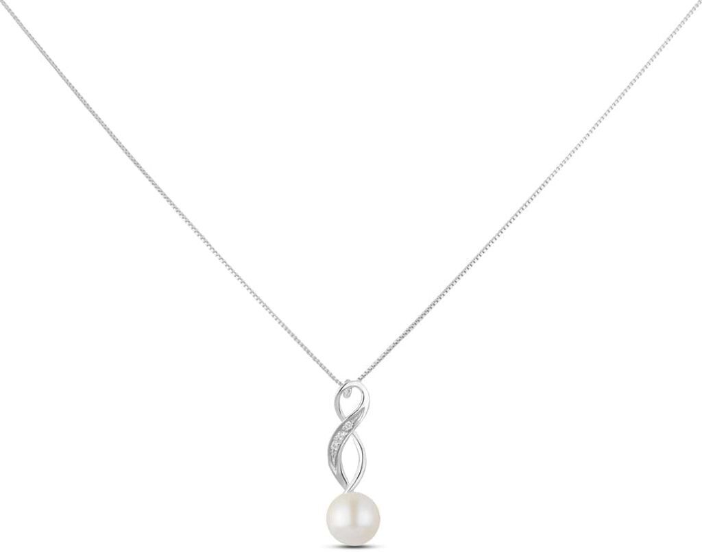 Stroili Collana Gold Pearls Oro Bianco Perla D'Acqua Dolce Diamante Collezione: Gold Pearls Oro Bianco