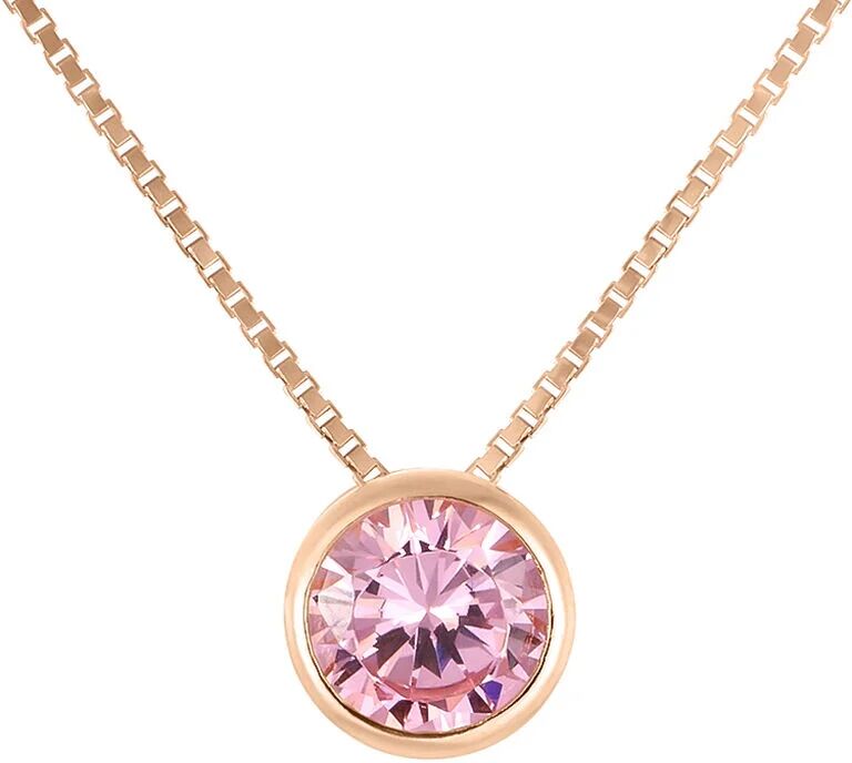 Stroili Collana Punto Luce Silver Rainbow Argento Rosa Cubic Zirconia Collezione: Silver Rainbow Rosa