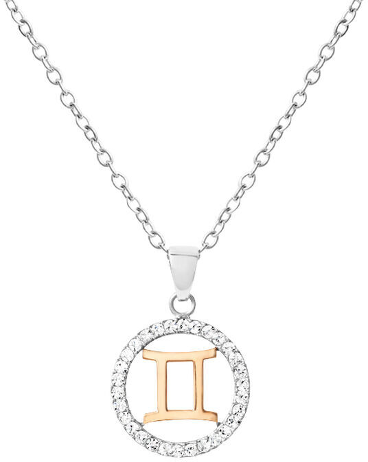 Stroili Collana Lady Chic Acciaio Bicolore Bianco / Rosa Cubic Zirconia Collezione: Lady Chic Bicolore Bianco / Rosa