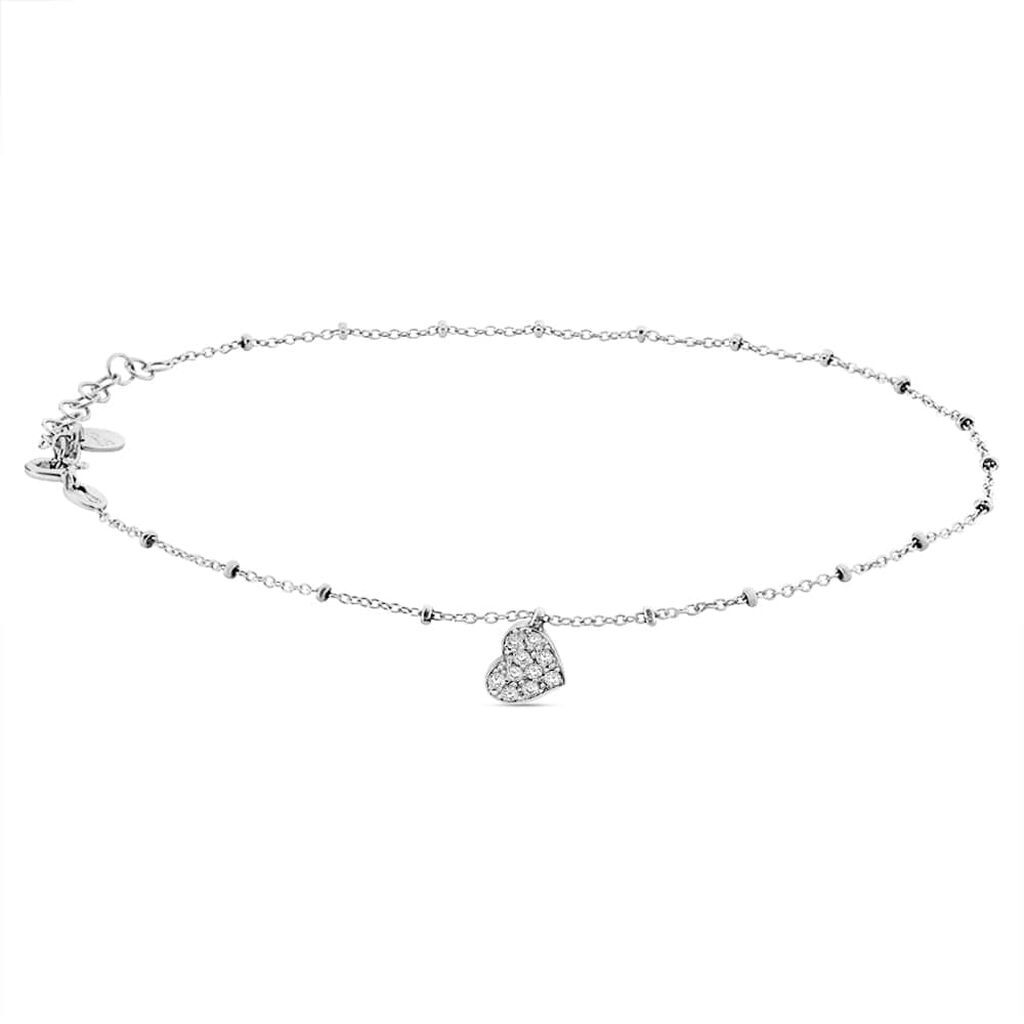 Stroili Cavigliera Silver Collection Argento Rodiato Cubic Zirconia Collezione: Silver Collection Bianco