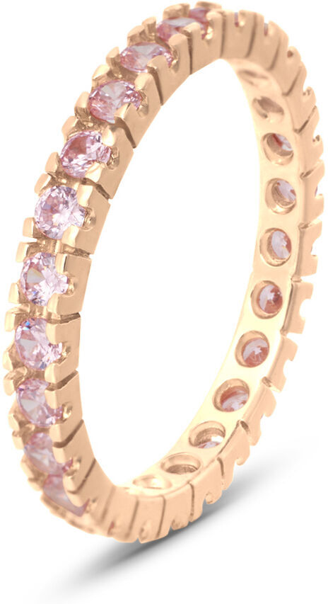 Stroili Anello Eternity Silver Rainbow Argento Rosa Cubic Zirconia Collezione: Silver Rainbow - Misura 54 Rosa