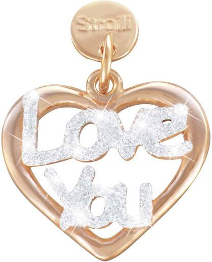 Stroili Charm in argento rosato e glitter Collezione: Love Beats Rosa