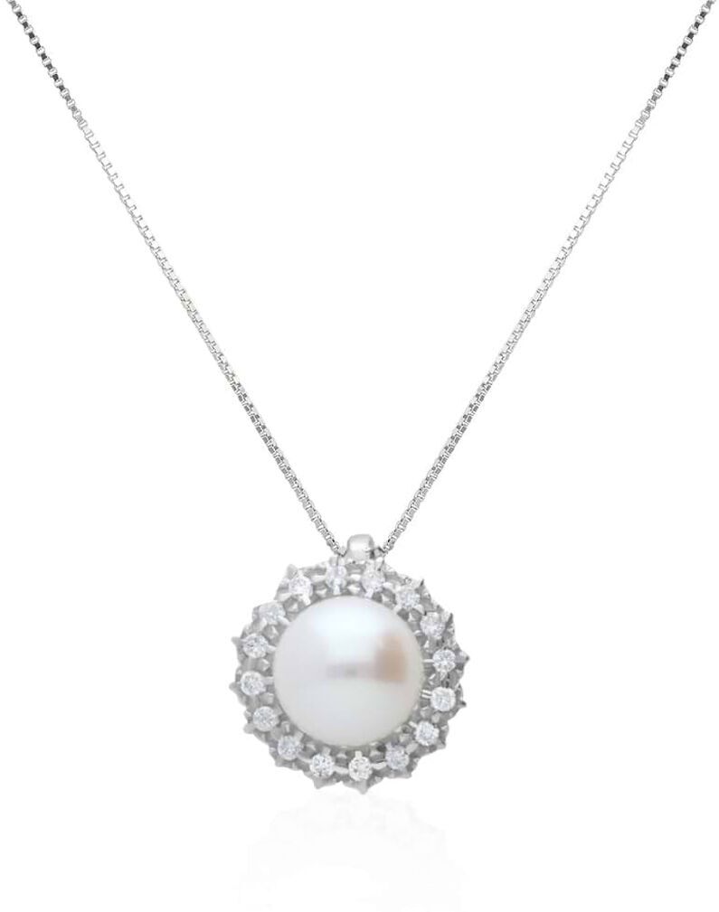 Stroili Collana Gold Pearls Oro Bianco Perla D'Acqua Dolce Diamante Collezione: Gold Pearls Oro Bianco