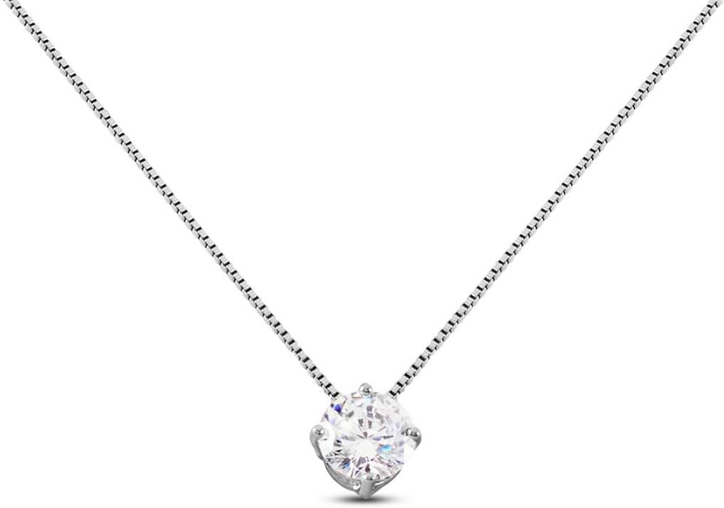 Stroili Collana Punto Luce Silver Elegance Argento Rodiato Cubic Zirconia Collezione: Silver Elegance Bianco