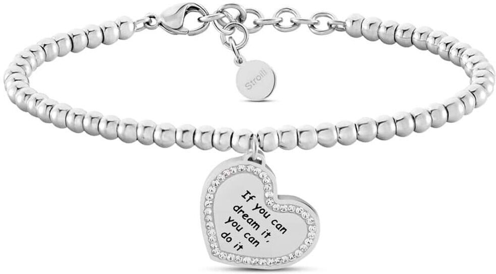 Stroili Bracciale Lady Message Acciaio Cristallo Collezione: Lady Message Bianco