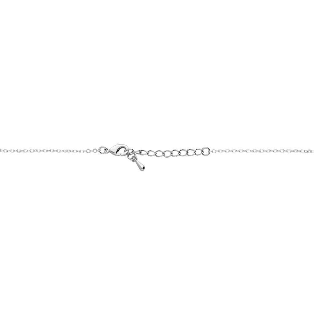 Stroili Girocollo in metallo rodiato con pendente cuore con strass Collezione: Romantic Shine Argentato