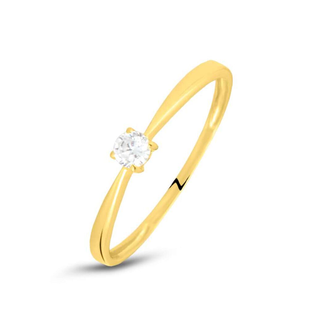 Stroili Anello Solitario Claire Oro Giallo Cubic Zirconia Collezione: Claire - Misura 51 Oro Giallo