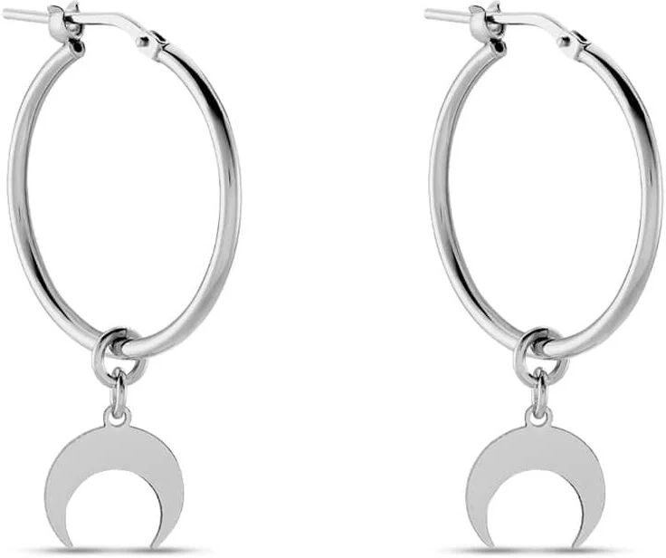 Stroili Orecchini A Cerchio Silver Collection Argento Rodiato Collezione: Silver Collection Bianco