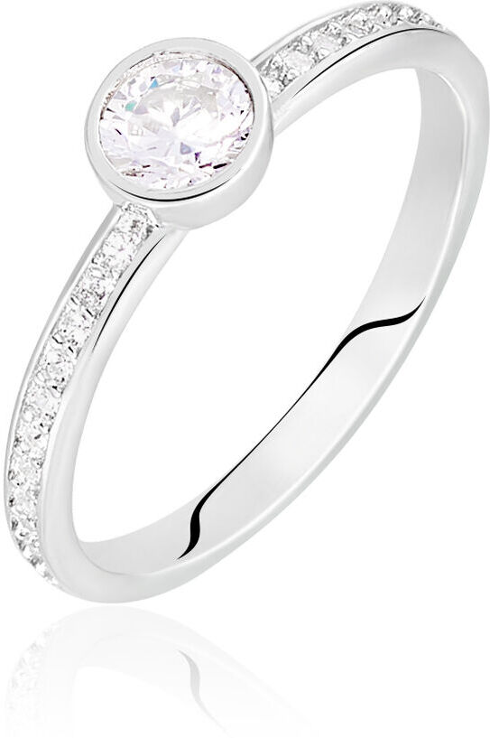 Stroili Anello Silver Elegance Argento Rodiato Cubic Zirconia Collezione: Silver Elegance - Misura 58 Bianco