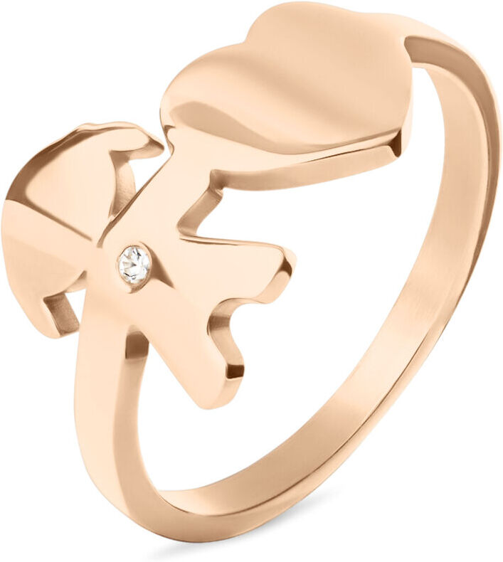 Stroili Anello Fantasia Lady Chic Acciaio Rosa Cristallo Collezione: Lady Chic - Misura 56 Rosa