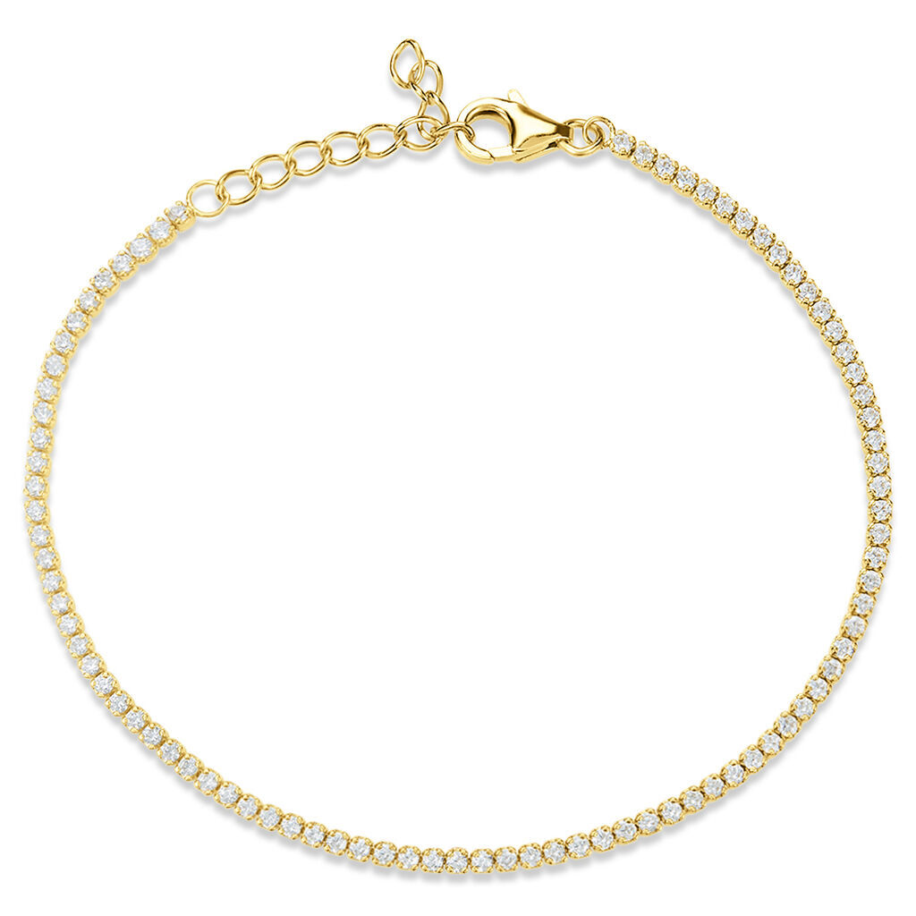 Stroili Bracciale Tennis Silver Elegance Argento Dorato Cubic Zirconia Collezione: Silver Elegance Giallo