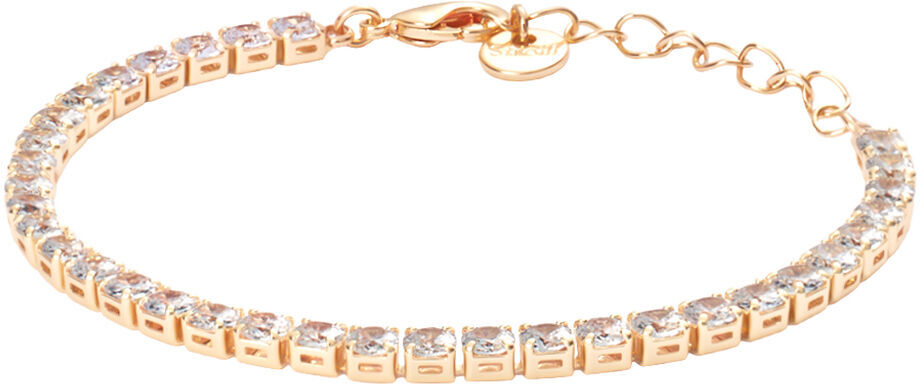 Stroili Bracciale Tennis Romantic Shine Metallo Dorato Cristallo Collezione: Romantic Shine Giallo