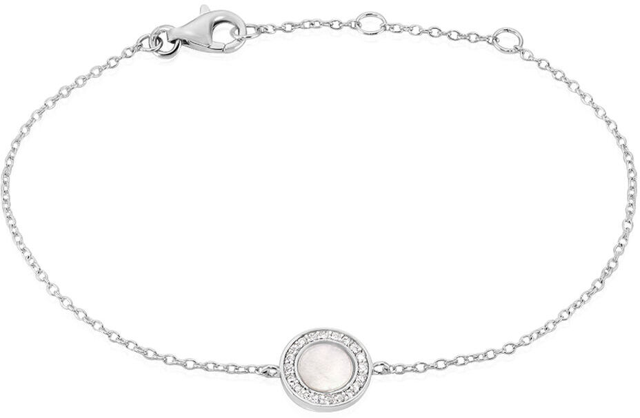 Stroili Bracciale Silver Shine Argento Rodiato Madreperla Cubic Zirconia Collezione: Silver Shine Bianco