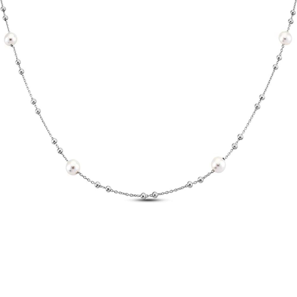 Stroili Collana Silver Pearls Argento Rodiato Perla sintentica Collezione: Silver Pearls Bianco