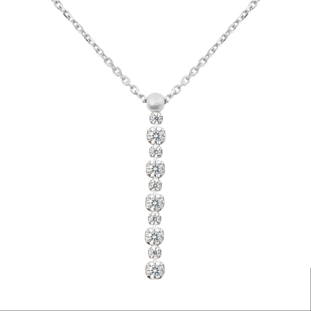 Stroili Collana Silver Elegance Argento Rodiato Cubic Zirconia Collezione: Silver Elegance Bianco