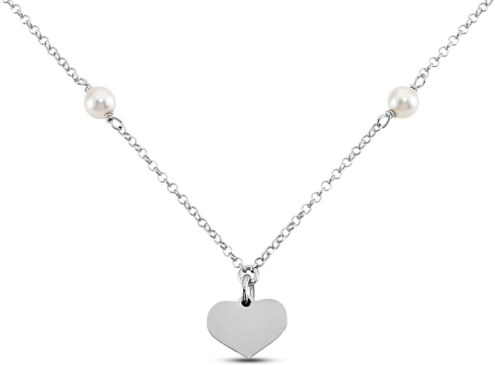 Stroili Collana Silver Pearls Argento Rodiato Perla sintentica Collezione: Silver Pearls Bianco