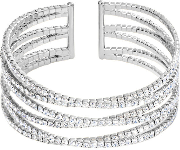 Stroili Bangle Romantic Shine Metallo Cristallo Collezione: Romantic Shine Bianco