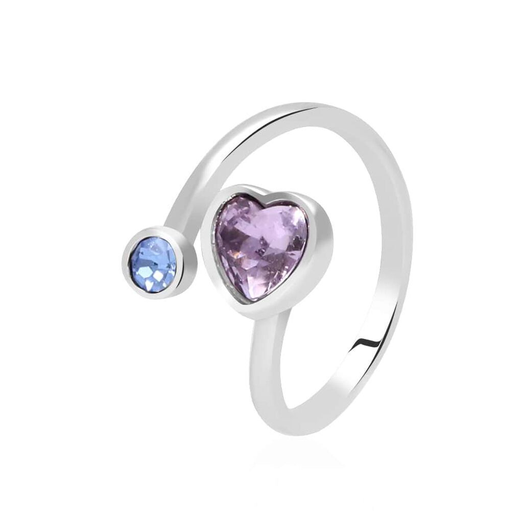 Stroili Anello Contrarie Violet Ottone Cristallo Collezione: Violet - Misura Bianco