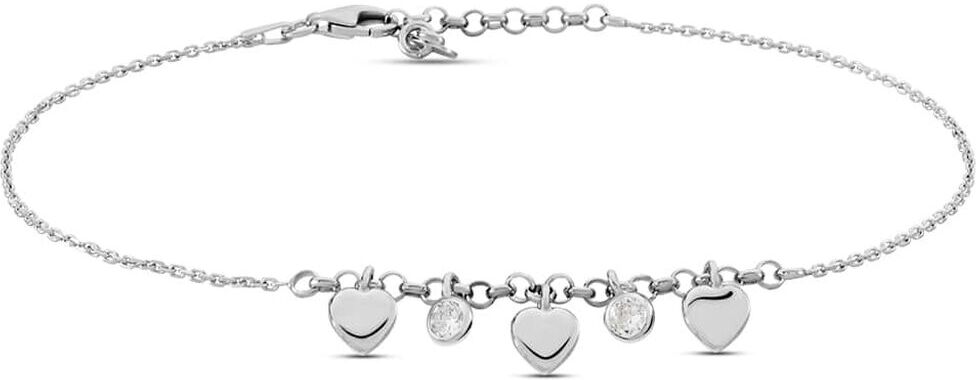 Stroili Cavigliera Silver Collection Argento Rodiato Cubic Zirconia Collezione: Silver Collection Bianco