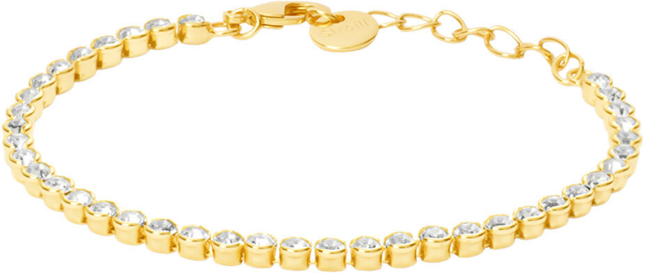 Stroili Bracciale Tennis Romantic Shine Metallo Dorato Cristallo Collezione: Romantic Shine Giallo