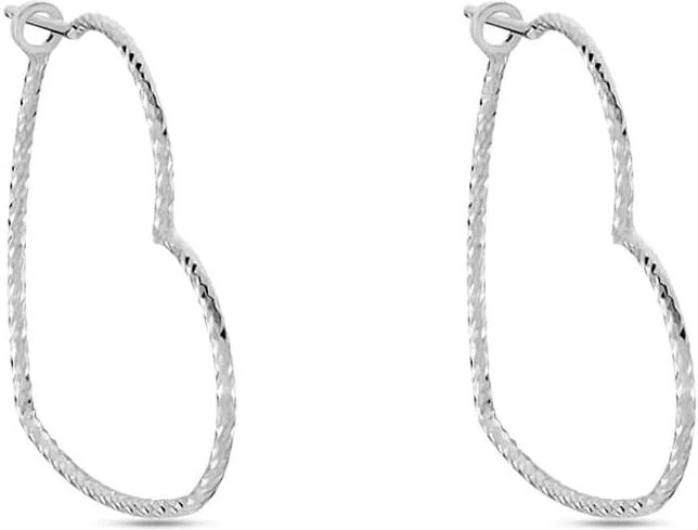 Stroili Orecchini A Cerchio Silver Collection Argento Rodiato Collezione: Silver Collection Bianco