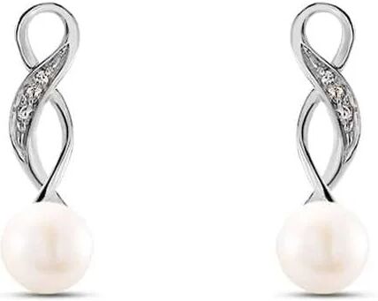 Stroili Orecchini Pendenti Gold Pearls Oro Bianco Perla D'Acqua Dolce Diamante Collezione: Gold Pearls Oro Bianco