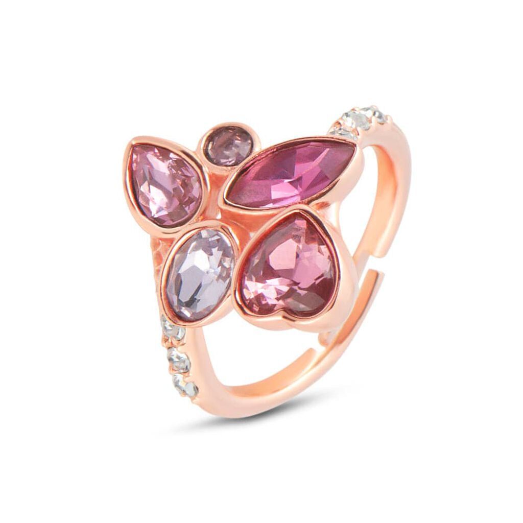 Stroili Anello Fantasia Violet Ottone Rosa Cristallo Collezione: Violet - Misura Rosa