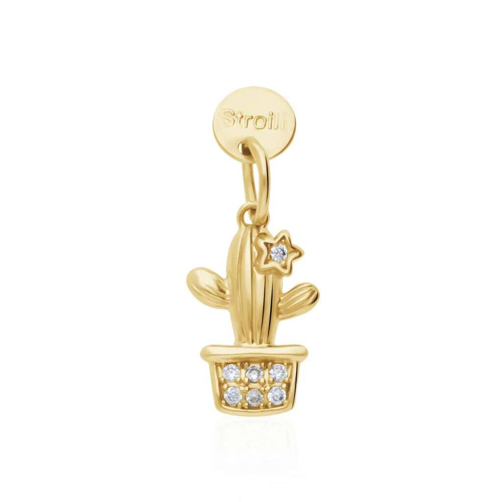 Stroili Charm cactus in argento dorato e zirconi Collezione: Love Beats