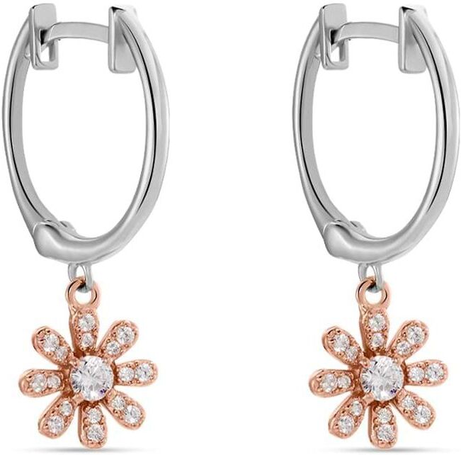 Stroili Orecchini A Cerchio Silver Moments Argento Bicolore Bianco / Rosa Cubic Zirconia Collezione: Silver Moments Bicolore Bianco / Rosa