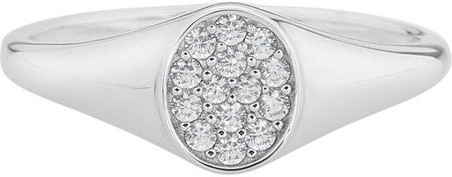 Stroili Anello Fantasia Silver Shine Argento Rodiato Cubic Zirconia Collezione: Silver Shine - Misura 52 Bianco