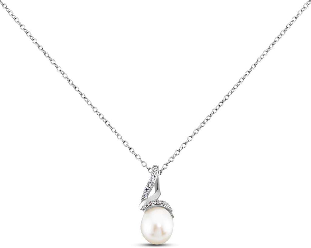 Stroili Collana Silver Pearls Argento Rodiato Cubic Zirconia Collezione: Silver Pearls Bianco