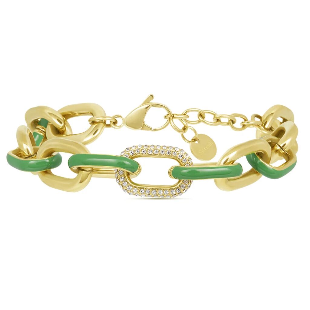 Stroili Bracciale Catena Lady Sweet Acciaio Dorato Cristallo Collezione: Lady Sweet Giallo