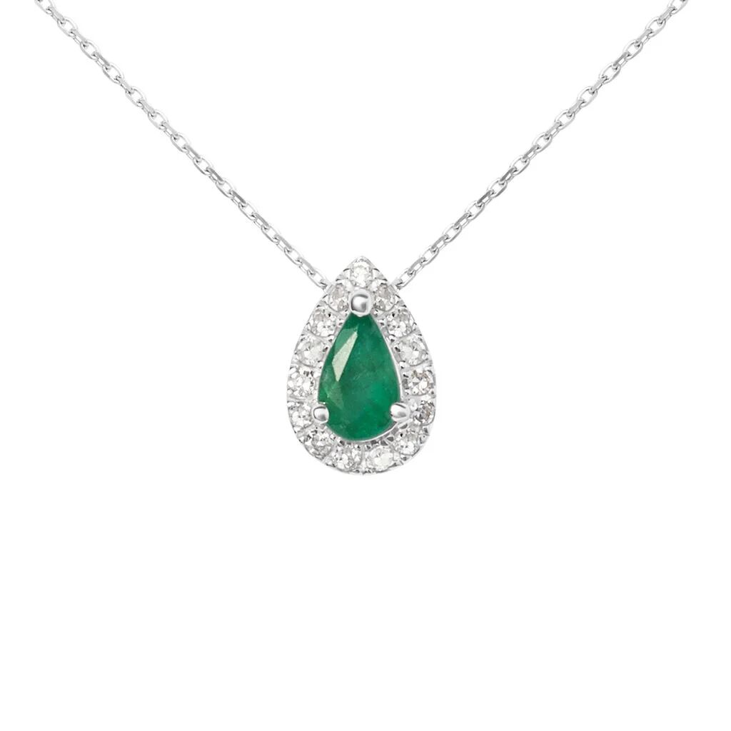 Stroili Collana Punto Luce Charlotte Oro Bianco Smeraldo Diamante Collezione: Charlotte Oro Bianco