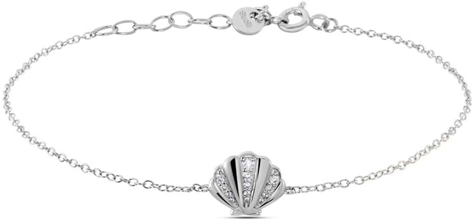 Stroili Bracciale in argento rodiato e zirconi con conchiglia Collezione: Silver Moments Argentato