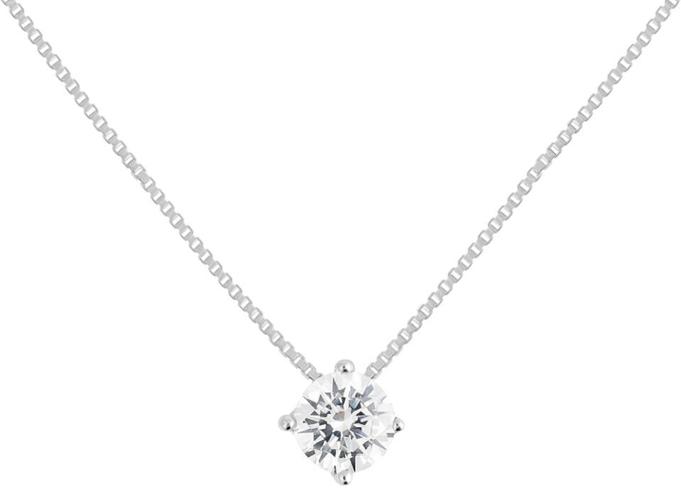 Stroili Collana Punto Luce Silver Elegance Argento Rodiato Cubic Zirconia Collezione: Silver Elegance Bianco