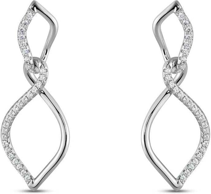 Stroili Orecchini Pendenti Silver Shine Argento Rodiato Cubic Zirconia Collezione: Silver Shine Bianco